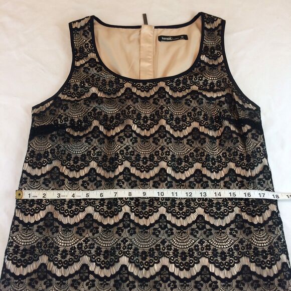 Kensie Womens Dress Sz 10 Lace Sleeveless Shift Cocktail Elegant Party Festival - Picture 13 of 13